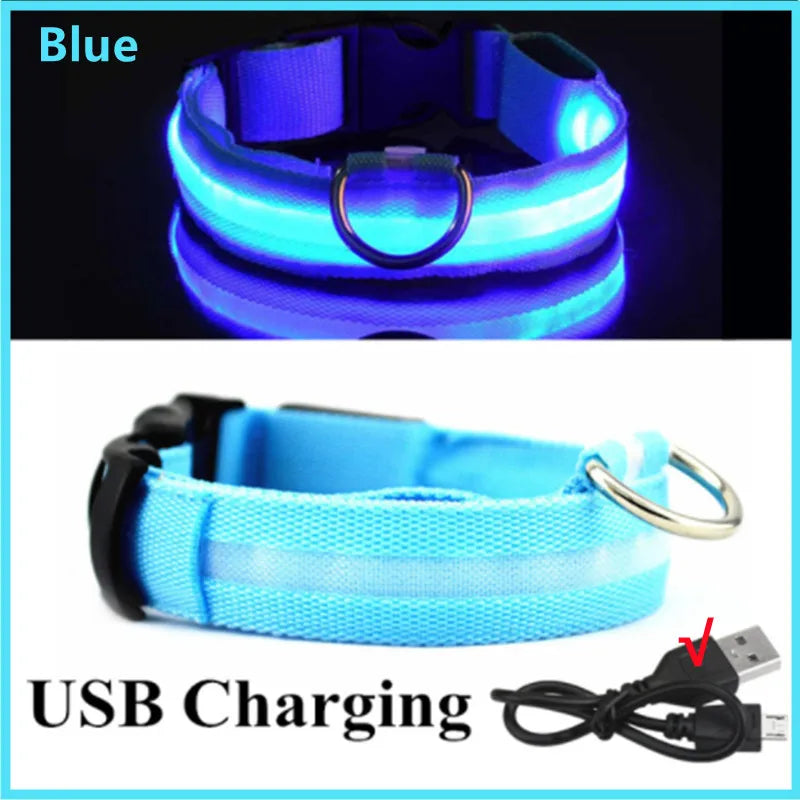 GlowPaw Collar™ Adjustable LED Pet Collar