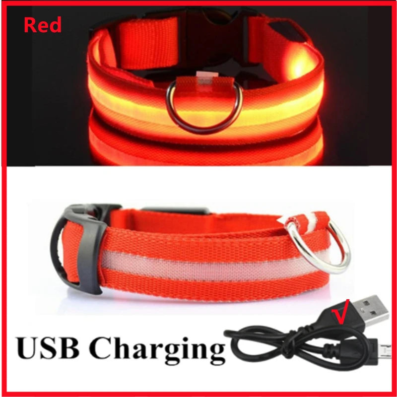 GlowPaw Collar™ Adjustable LED Pet Collar