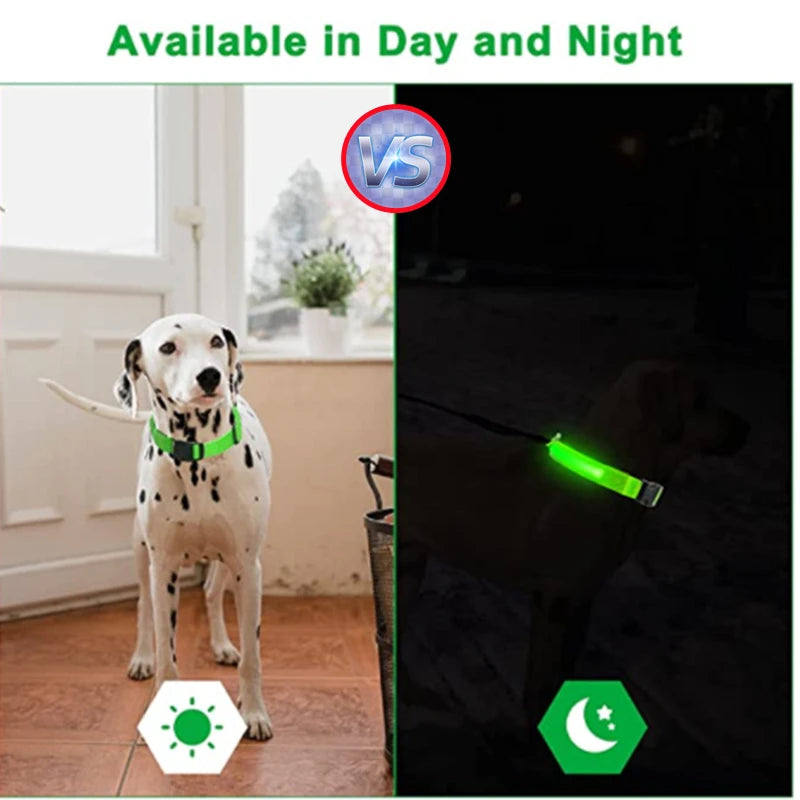 GlowPaw Collar™ Adjustable LED Pet Collar