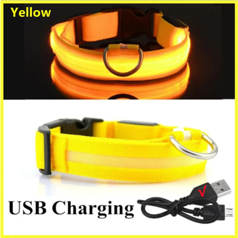 GlowPaw Collar™ Adjustable LED Pet Collar