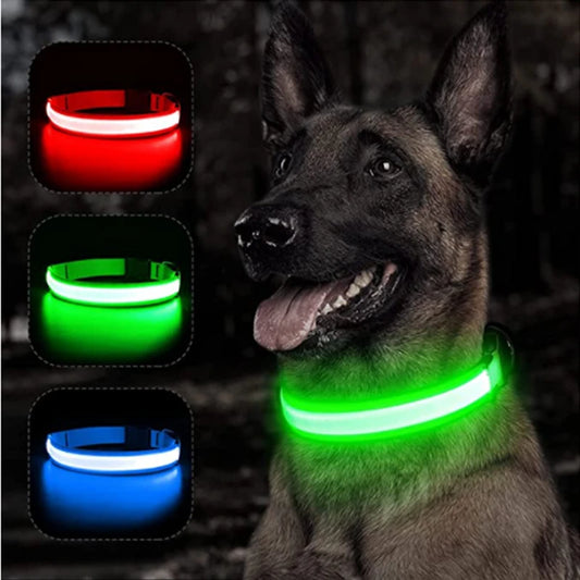 GlowPaw Collar™ Adjustable LED Pet Collar