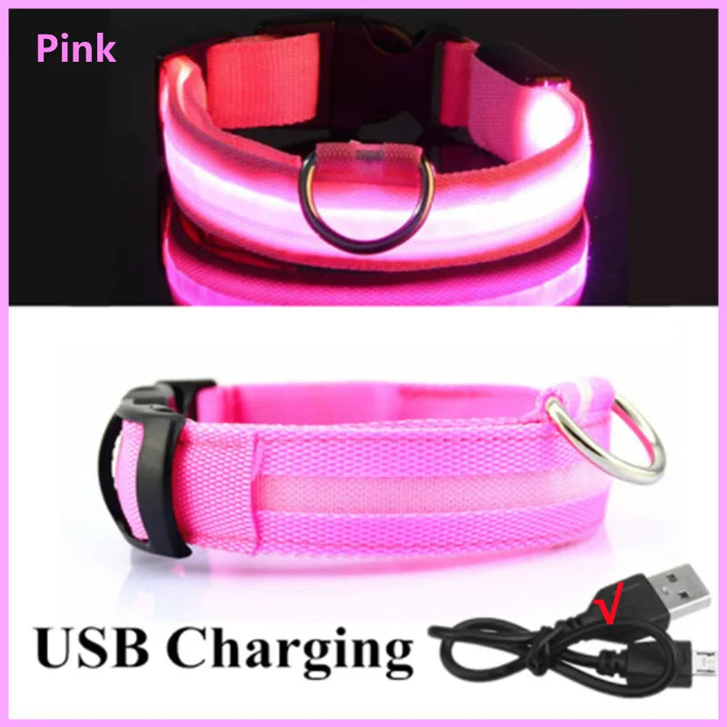 GlowPaw Collar™ Adjustable LED Pet Collar